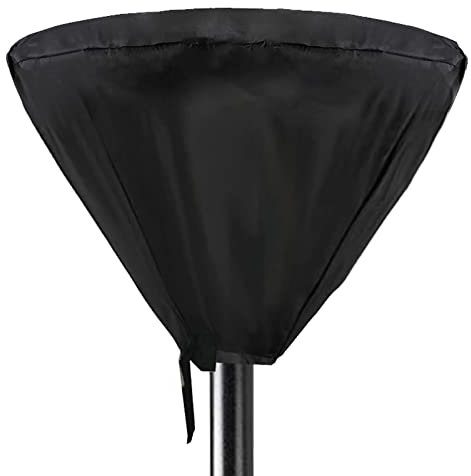 Betogeth Patio Heater Cover Top Stand Up with Zipper Outside Black Heater Head Covers for Standing Heat Lamp Waterproof Classic Terrace Round Propane Fire Sense Gas Outdoor