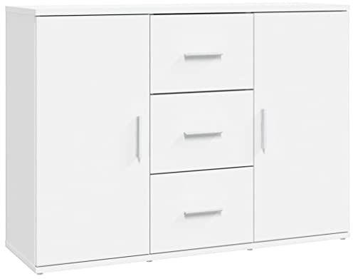 vidaXL Credenza Bianca 91x29,5x65 cm in Legno Multistrato
