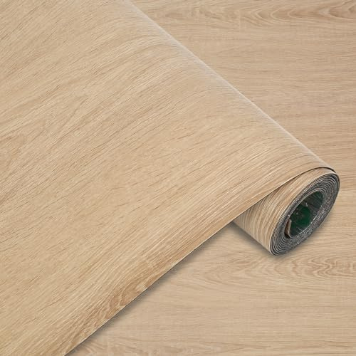 PVC-golv, självhäftande, vinylgolv, vattentätt kakel, golvplattor i trämönster, för kök, vardagsrum, sovrum, halkfri yta (gul ek)