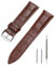 Antfly Leder Uhrenarmbänder,Armband für Uhren,Alligator Geprägte Ersatzarmbänder Armband,Ersatzarmband für Herren Damen- 20mm 22mm (22MM, Dunkelbraun)