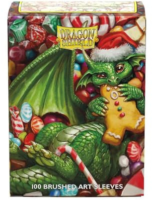 Dragon Shield | Brushed Art Sleeves | Christmas 2024 | 100 CT - Smooth & Tough Premium TCG Sleeves | Compatible with Pokemon, Flesh & Blood, One Piece & Magic The Gathering