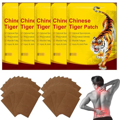 Patch Anti Douleur,40pcs Patch Chauffant,Patch Anti Douleur Genou,Patch Chauffant Dos,Pain Relief Patches,Patch Soulagement de Douleur au Genou,Pansement Anti-Douleur,pour Cou,Epaules,Dos