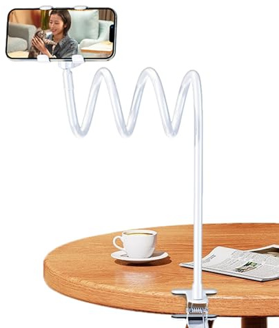 Générique Supporto per telefono per letto | piedino regolabile a lungo braccio, supporto per telefono appeso - per tablet, registrazione video, filmato, posizione sdraiata, posizione seduta, scrivania