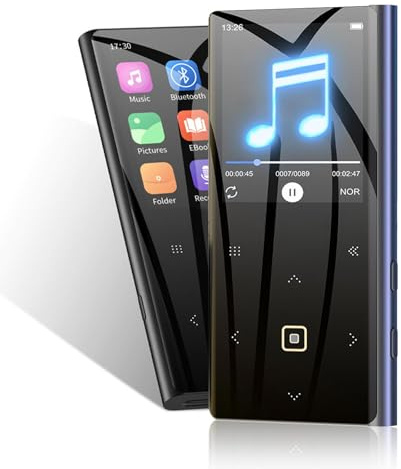 LAISHUNN, lettore MP3 portatile Bluetooth 5.3 da 64 GB Lettore MP3 portatile che supporta il formato MP3 con altoparlante integrato, dotato di schermo da 2,4 pollici Lettore MP3 per bambini con radio