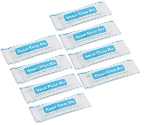 GALPADA 1 Box Nasal Rinse Salt Packets Non-iodized Fine Ground Saline Mix for Quick Dissolve Nose Cleaning Safe for Adults and Portable Sachets for Daily Nasal Care and Dust Protection