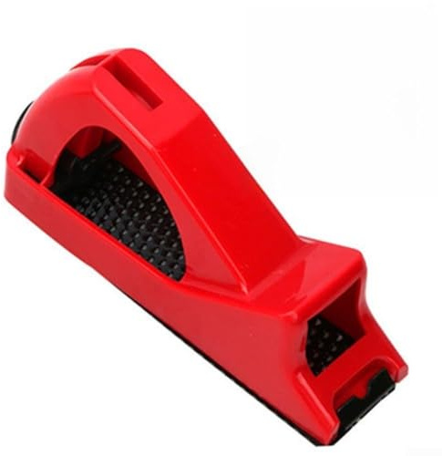 Raboteuse rouge pour plaques de plâtre pour finition des bords – Outil à main en plastique avec tige confortable, 145 x 40 x 75 mm