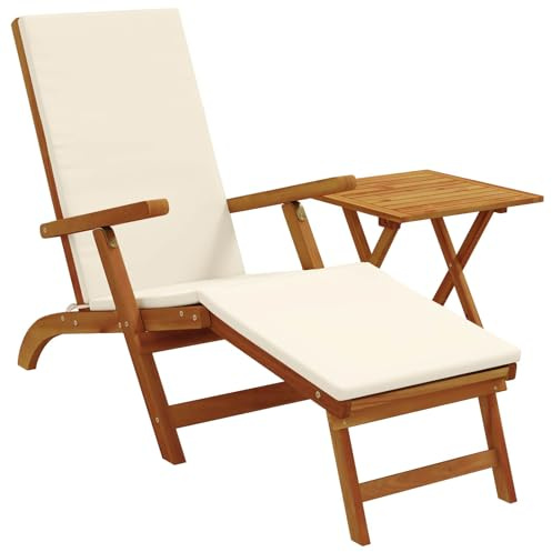vidaXL Recliner y Tumbona Plegable 2 uds. Madera de Acacia Sólida