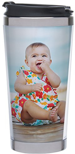 Reisebecher mit Foto, Edelstahl