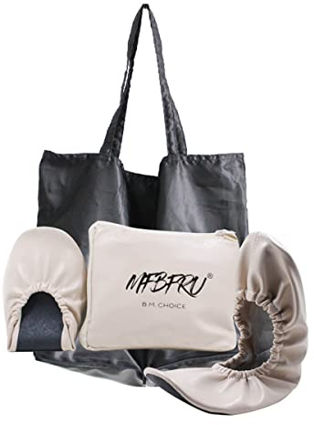 MFBFRU Women's Foldable Portable Travel Ballet Flat Roll Up Slipper Shoes with Expandable Matching Purse for High Heels Folding Womens Shoes (XL, Nude, x_l)