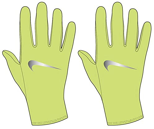 NIKE Miler Running Glove Handschuhe für Erwachsene, Unisex, Ghost Green, Silber (M-L)
