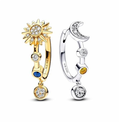 Boucles d'Oreilles Soleil et Lune Boucles d'Oreilles Asymétrique Cadeau Oucles d'Oreilles Hypoallergénique pour Femmes Filles Amies Gift