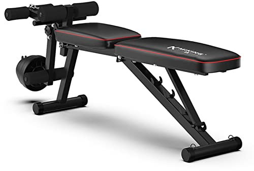 Klappbarer Hantelhocker, Beinstrecker und Beinbeuger, Heimtraining, Fitnessstudio, verstellbare faltbare Hantelbank, Gewichtheber-Bauchbank, Sit-Up-Bank
