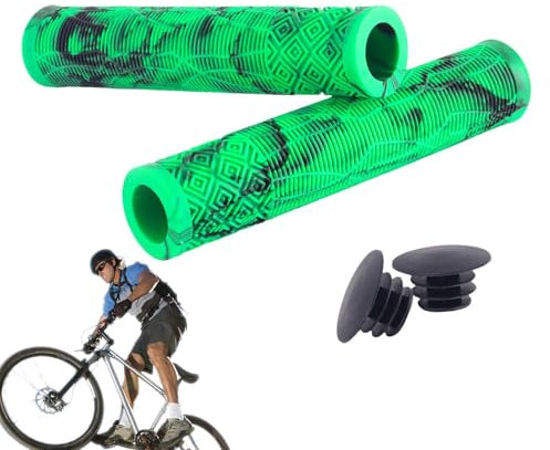 Gummigriffe für Griffe, Kinderfahrradgriff, 2 Stück rutschfester Lenkergriffschutz, Weiche, verdickte Fahrradgriffe in leuchtenden Farben für Roller, Beach Cruiser, tägliches Radfahren, Stunt-Radfahre