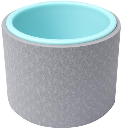 Happyyami Ruota Yoga da 6,5 Pollici in Materiale Resistente, Cerchio Pilates per Allenamento Flessibilità e Piegamenti All’indietro, Strumento Fitness Leggero e Portatile per Esercizi Corpo