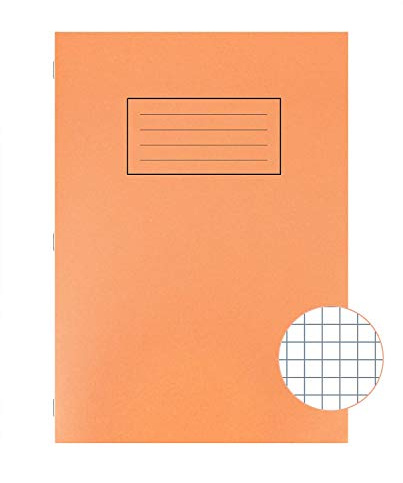 5 Silvine Orange A4 Squared Maths School Exercise Books EX113
