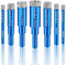 Broca de diamante prémium para azulejos, 7 piezas, kajkey®, corona diamante para taladrar en seco, Azul 6×2/8/10/12/14/16mm, Cerámica, granito, vidrio, porcelana, mármol, granito, gres porcelánico…