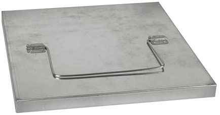 Windhager Couvercle pour composteur surélevé, 30,5 x 30,5 x 2,5 cm, acier galvanisé à chaud, couverture pour composteur surélevé, résistant aux intempéries et durable, argenté