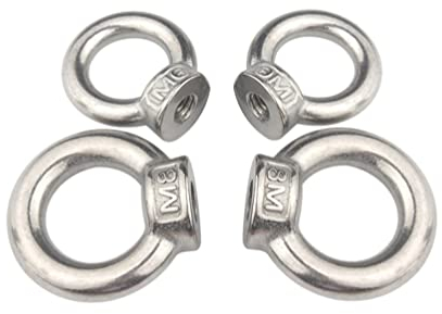 BOUACOUA M12 Écrou à Oeil de Levage, Écrou à Anneau en Acier Inoxydable Filetage Écrous à Œillet (1 pcs)