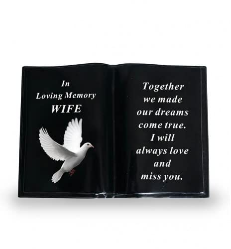 David Fischhoff Libro negro conmemorativo para tumbas con paloma - Esposa
