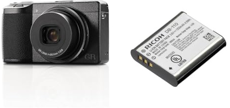 Ricoh GR IIIx Digital Camera [Focal length 40mm] [Equipped with24.2M APS-C size large CMOS sensor ] & DB-110 Li-ion Rechargable Battery For Ricoh GR III