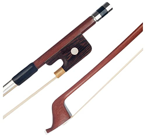 Students Violin Bow Brazilwood Kontrabassbåge Real Mongolia Hästhår För 1/2 Basfiolsträngar Tillbehör