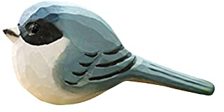 Weihnachtsdeko Vogelstatue aus Holz, handgefertigte Schnitzerei, Dekoration, Miniaturtiere Herbstdeko Dekoration Deko Wohnzimmer (Multicolor C, One Size)