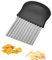 AQSQWQ Wellenschneider für Pommes, Obst & Gemüse, Edelstahl Riffelmesser Wellenmesser Kinder Wellenschnittmesser Kartoffel Gemüsehobel, Kartoffel gewellte, Spülmaschinenfest, Schwarz