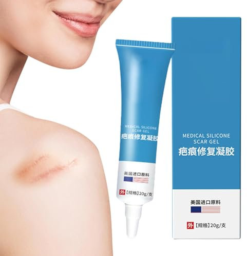 Gel crème contre les cicatrices, crème contre les cicatrices du visage - 20g Gel réparateur de vieilles cicatrices - Crème réparatrice de cicatrices non grasse pour cicatrices anciennes et nouvelles,