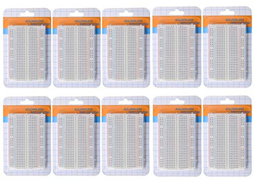 Hailege 10pcs 400 Ties Mini Solderless Breadboard Universal 400 Contacts Solderless Breadboard 400 Points Prototyping Shield