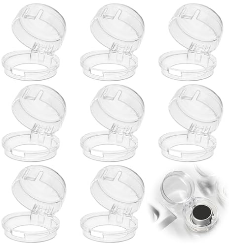 YUXIANLB 8 Pack Stove Knob Safety Covers for Kids, Clear Child Proof Gas Stove Knob Locks, Heat-Resistant Oven Knob Covers, Universal Size Switch Protection Cover Locks for Baby Proofing Child Safety