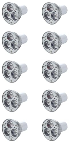 GNURBDILFO 10X Gu10- LjusslöDa Har 3 Led Varmt Vita 3W 5W 12V