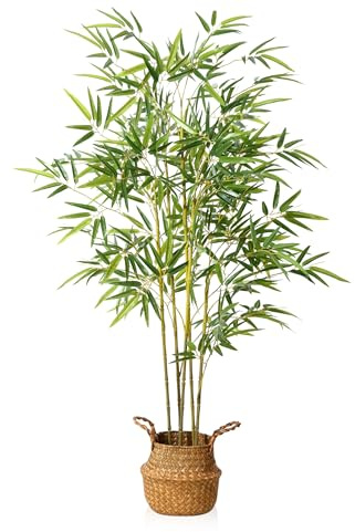 BLUE BAZAAR 140cm Artificial Palm Tree Indoor Tall Faux Tropical Areca Tree