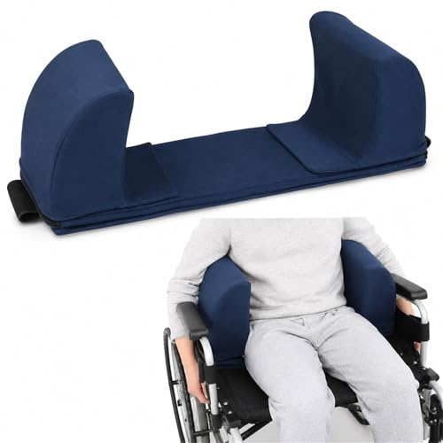 Cuscino di Supporto Laterale in Ecopelle per Sedia a Rotelle, Protezione Antiscivolo e Anti-Ribaltamento per Anziani, Comodo Imbottito per Casa e Ospedale
