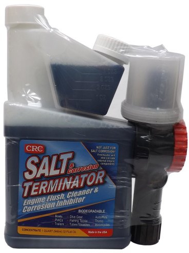 CRC Salt Terminator Engine Flush, Cleaner & Corrosion Inhibitor w/ Mixer SX32M – 32 FL. OZ, Engine Flush Cleaner for Cooling Systems, Trucks, and Marine Engines
