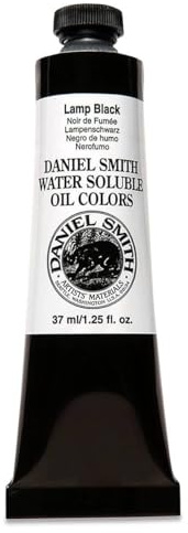 Daniel Smith 284390013 Water Soluble Oils Paint Tube, 37 ml, Lamp Black