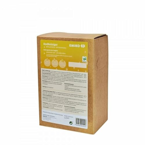 EMIKO - Detergente per il bagno, 1,5 l, con scatola e microorganismi