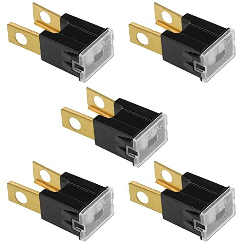 EMSea Fusibile per auto con montaggio a lama, 5 pezzi, 32 V, 80 A, fusibile a tridge per terminale maschio a lama J per auto, camion, SUV, barca, dispositivi elettrici veicoli