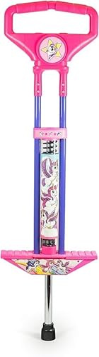 Unibos | Enchanting Unicorn Pogo Stick | Pink & Blue Design | Pogo Stick for Kids| Soft Foam Handlebars | Non-slip foot grips| Ages 5+| Outdoor Fun & Magical Adventure (Unicorn)