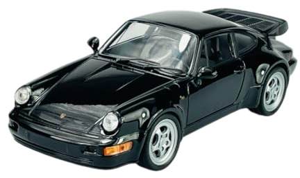 DROMADER Porsche 911 964 Turbo Coupe Black Die-Cast Model Car, 1:24 Scale, New in Box
