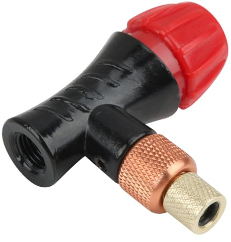 Adaptador de Válvula de Recipiente de CO2 para Bicicleta, Adaptador de Bomba de Bicicleta para Bicicletas de Montaña y de Carretera 16G, Válvula de Recipiente de CO2 con Doble Conexión