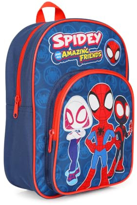 Spidey And His Amazing Friends Kinder-Rucksack, Spiderman-Rucksack, für Jungen und Mädchen, rot, One size