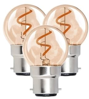 Fengyan Home Bulbs, Pack of 100, LED Filament Bulb Flexible Lamp G40 AC110V 2W B22 Bayonet Retro Led Bulb Lamp Light Source