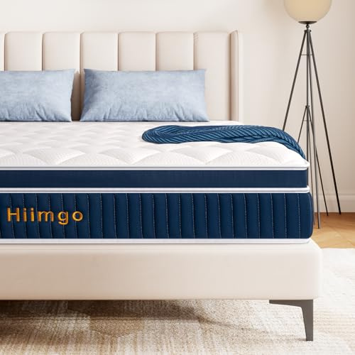 Hiimgo Hybrid Mattresses-26CM Small Double Mattress-Pocket Spring with Memory Foam Medium Firm Strengthen Edge Support, with Motion Isolation-120x190x26CM
