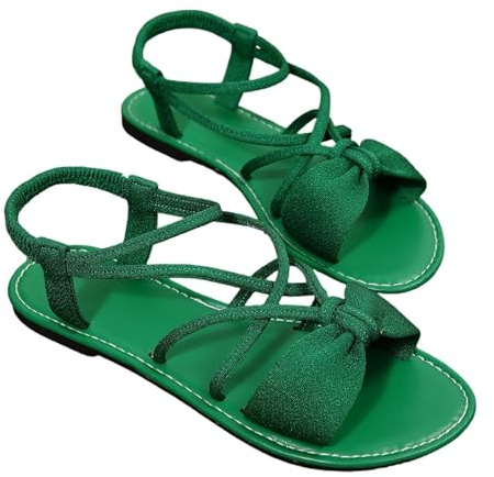 Sandali Platform Donna,Sandalo Zeppa Donna,Piatti Taglie Forti Fiocco Fascia Elastica Suola Morbida Punta Chiusa Ideali L'Estate,Ciabatta Strappo Bocca Di Pesce Flessibile Esterno Trekking