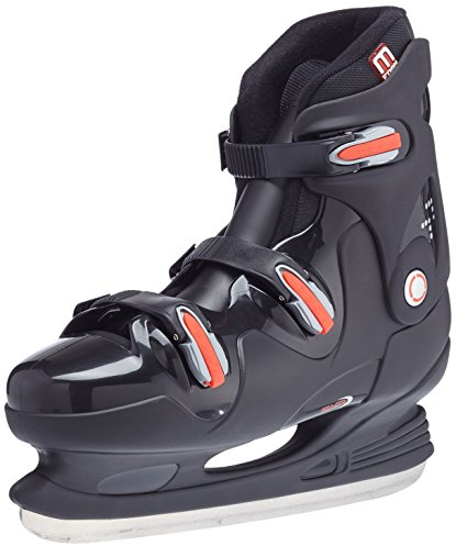 Nijdam Hardboot Herren Eishockey Schlittschuhe, Farbe - Schwarz Dunkelgrau S, Größe 39