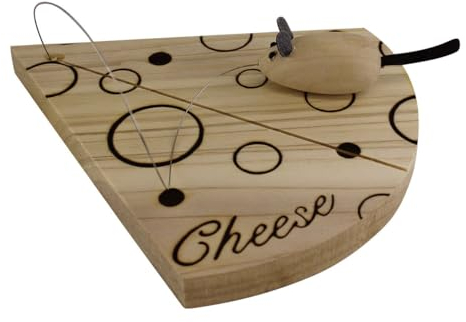 Wooden Cheese Board with Mouse