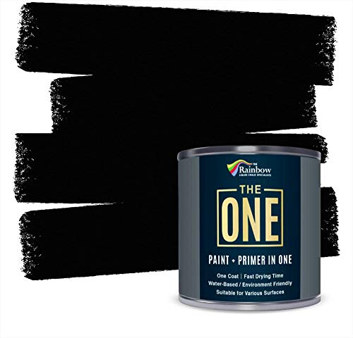 THE ONE All-In-One Paint & Primer - Black Gloss, 2.5 L | Multi-Surface 1 Coat Formula | Easy Indoor & Outdoor Decorating for Home & Garden Walls, Floors & Furniture | Durable, Water-Based & Low VOC