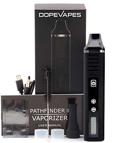 Pathfinder V2 Dry Herb Vaporizer by DopeVapes, 2200mAh Battery, Large 1g Chamber, LCD Screen, Advanced Variable Temperature Control (Black)