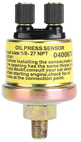 Tbest Öldrucksensor,Motoröldrucksensor,Universal 1/8 Npt Ersatz Motoröldrucksensor Für Aftermarket-Manometer
