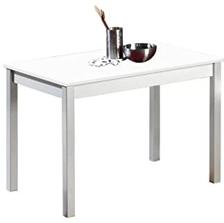 ASTIMESA Mesa de Cocina Fija Laminado Blanco, 110x70 cms